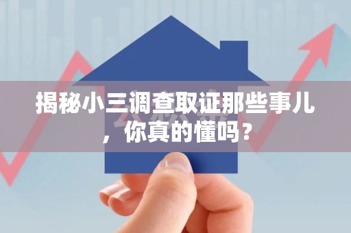 仓山揭秘小三调查取证那些事儿，你真的懂吗？