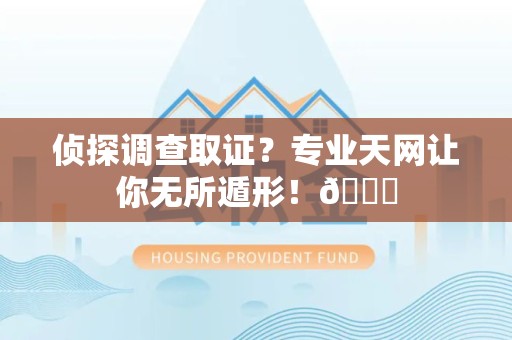 仓山侦探调查取证？专业天网让你无所遁形！😎