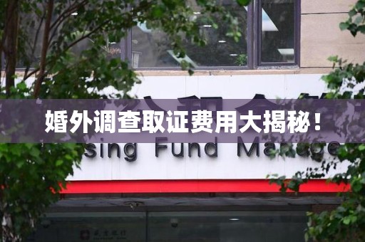 仓山婚外调查取证费用大揭秘！