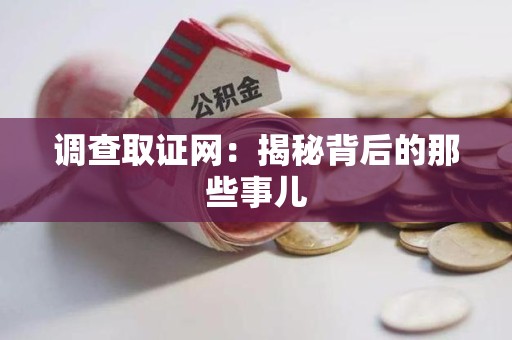 仓山调查取证网：揭秘背后的那些事儿