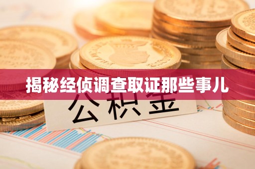 仓山揭秘经侦调查取证那些事儿
