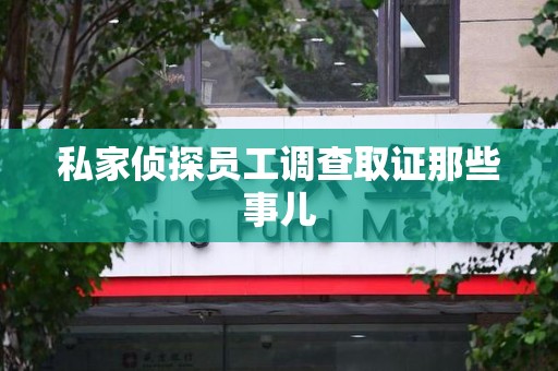 仓山私家侦探员工调查取证那些事儿