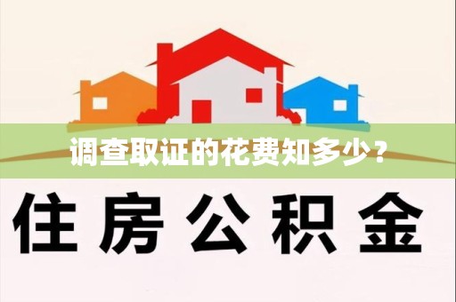 仓山调查取证的花费知多少？